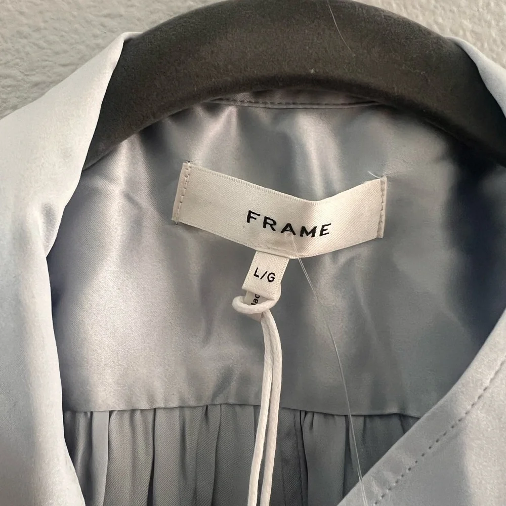 NWT Frame Button Up Silk Top - Picture 8 of 8